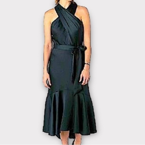 Taylor Dresses & Skirts - Taylor New! Size 2 Satin Effect Halter Cocktail Dress